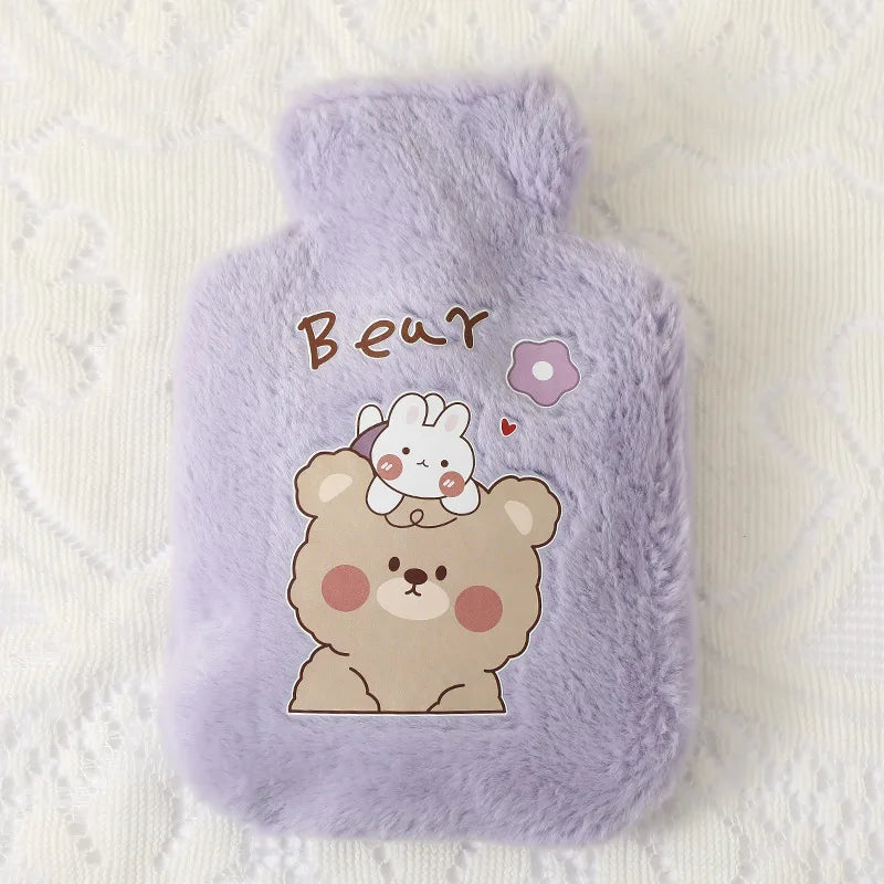 250/500ML Warm Hot Water Bottle Bag Girl Warm Belly Warmer Filled Mini Explosion-proof Portable Winter Reusable Cute Hand Warmer