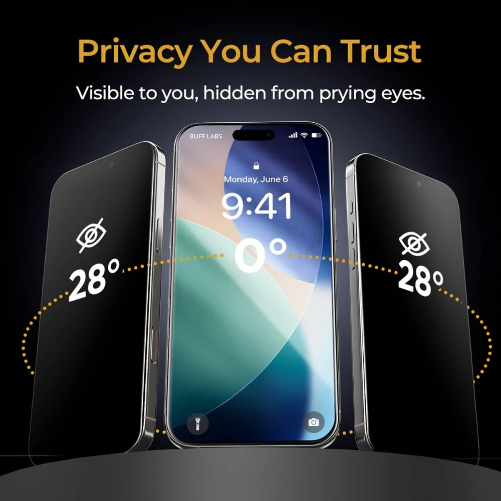 NNBILI 2Pcs Privacy Matte Frosted Ceramic Screen Protectors Designed for iPhone 18 17 16 15 14 13 12 11 Pro Max 17e Full Coverag