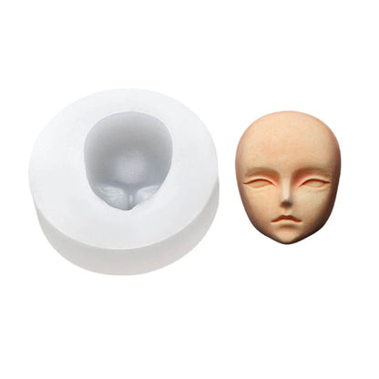 Elf silicone Q version face face mold ultra-light clay soft pottery face mold bjd silicone fairy ears baby face