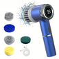 2026 Electric Cleaning Brush LED Display With 5 Replaceable Brush Heads 3-speed Adjustable Cleaning Tool For Kitchen Bathroom