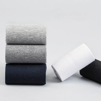 HSS 5/10 Pairs Men's Cotton Blend Socks Black Business Men Socks Soft Breathable Summer Winter for Male Socks Plus Size (6.5-14)