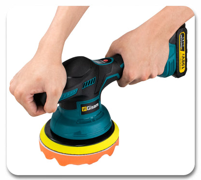 Gisam Cordless Car Polisher 8 Gears Adjustable Auto Electric Waxing Sanding Sealing Glaze Power Tool Fit Makita 18v Battery Pin