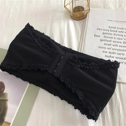 Lace Strapless Bra Women Sexy Tube Top Invisible Push Up Bralette Lady Seamless Underwea Lingerie Summer Chest Wraps Crop Tops
