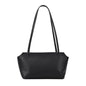 Luxury Women's Genuine Cowhide Leather Mini Shoulder Tote Bag Pebbled Leather Long Strap Underarm Handbag Minimalist Daily Purse
