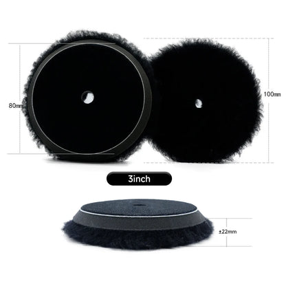 DETAILING Car Polishing Pad Wool Buffing Pads Waxing Polishing Disc Cleaning Scratch Removal Tool 3/5/6 Inch Self-Adhesive