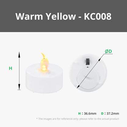 LED Flame Tea Light Candle Set Warm White for Bambu Lab Creator Program 3D Printer Accessories