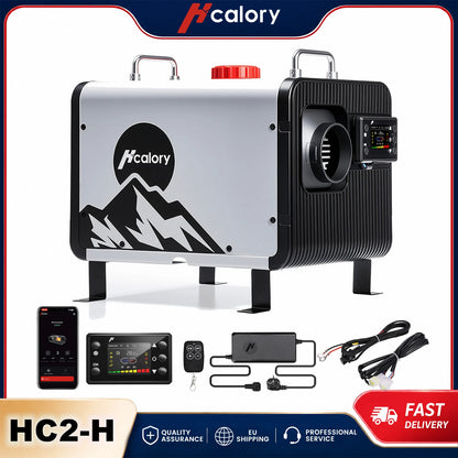 Hcalory HC2-H 8KW All-in-One Diesel Air Parking Heater DC12V/24V Portable Diesel Heater 0.12-0.45 L/h with Smart App Control & 220-240V Adapter