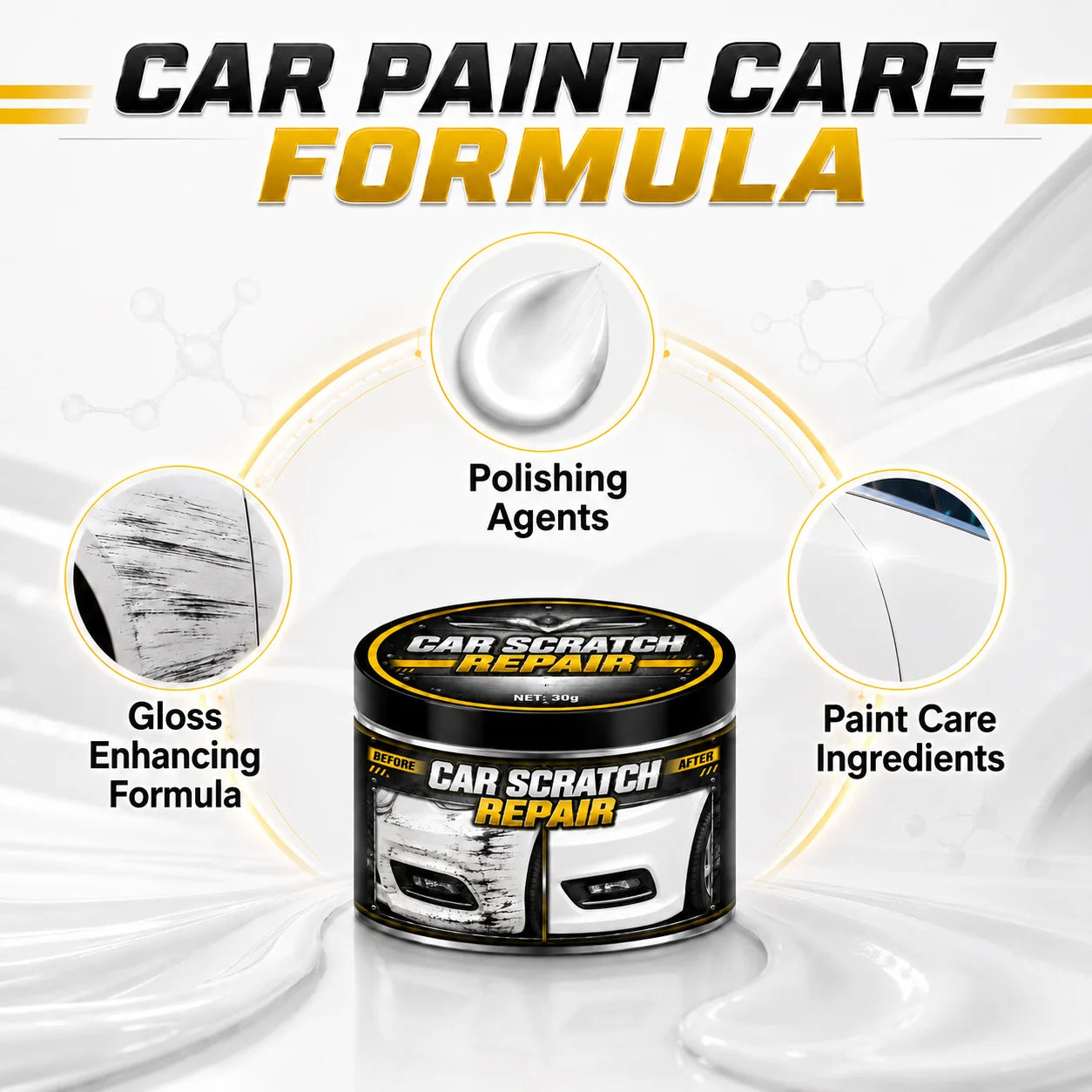 Car Paint Scratch Remover Paste Multi‑use Polishing Care Erase Minor Scratches Blemish Marks Vehicle Surface Paint Maintenance