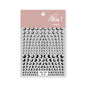 White Bloom Translucent Hollow Butterfly Heart Nail Sticker Press on Nails Decals Hollow Heart Star Moon Shape Sticker Sliders