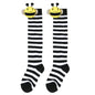 Halloween Knee High Socks Cosplay Striped Stockings for Halloween Girls Bee Costume 7-12Years