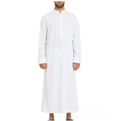 Men's2026 Loose Standing Collar Muslim Robes New Ethnic Round Collar Hui Robes Arab Middle East Men's Clothing Men Vintage Top