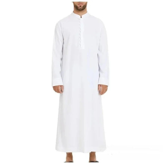 Men's2026 Loose Standing Collar Muslim Robes New Ethnic Round Collar Hui Robes Arab Middle East Men's Clothing Men Vintage Top