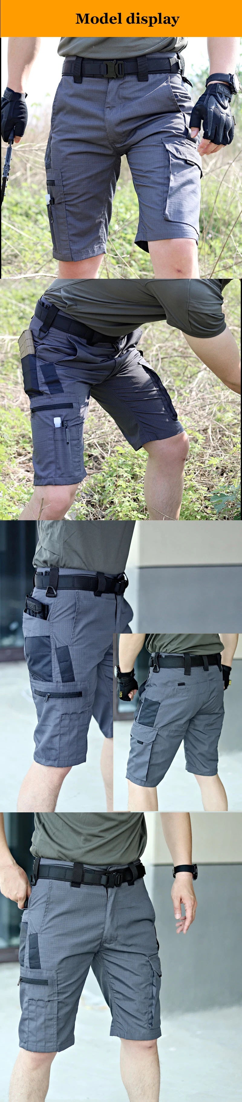 Tactical Camouflage Shorts Outdoor Work Pants Men's Multi-pocket Casual Cargo Short Pants Quick Dry Wear-resisting Shorts Male