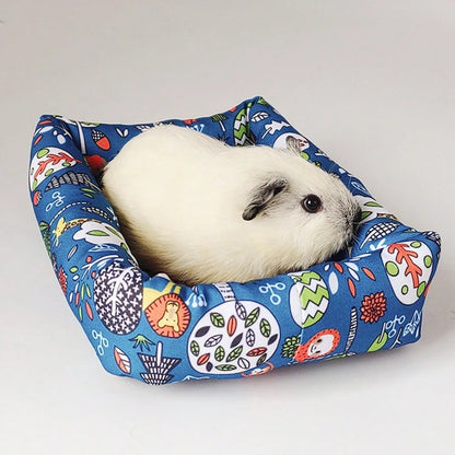 Pet Sleep Bed Rectangle Mat with Rattan Cooling Pad for Small Animals Dogs Cats Rabbit Guinea Pig Hamster Squirrel All Seasons
