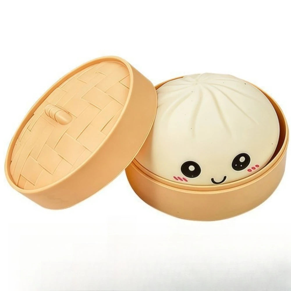 Simulated Colorful Dumpling Squishy Toys Slow Rising Stress Relief Fidget Ball, Soft Squeeze Decompression Toy for Adults & Kids
