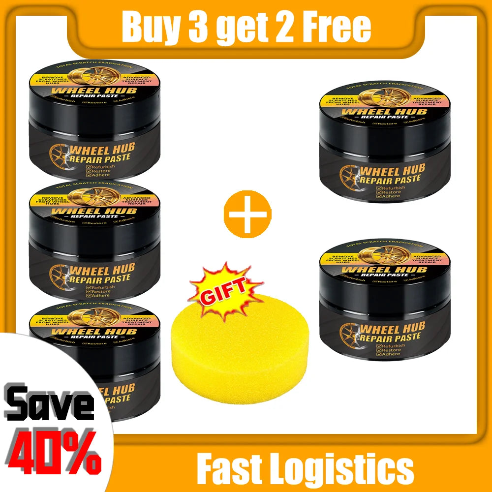 Car Wheel Hub Scratch Refurbishment Paste, Tire Rim Scratch Paint Repair Paste - Aluminum and Steel Rings Dent Restore Care/93x*