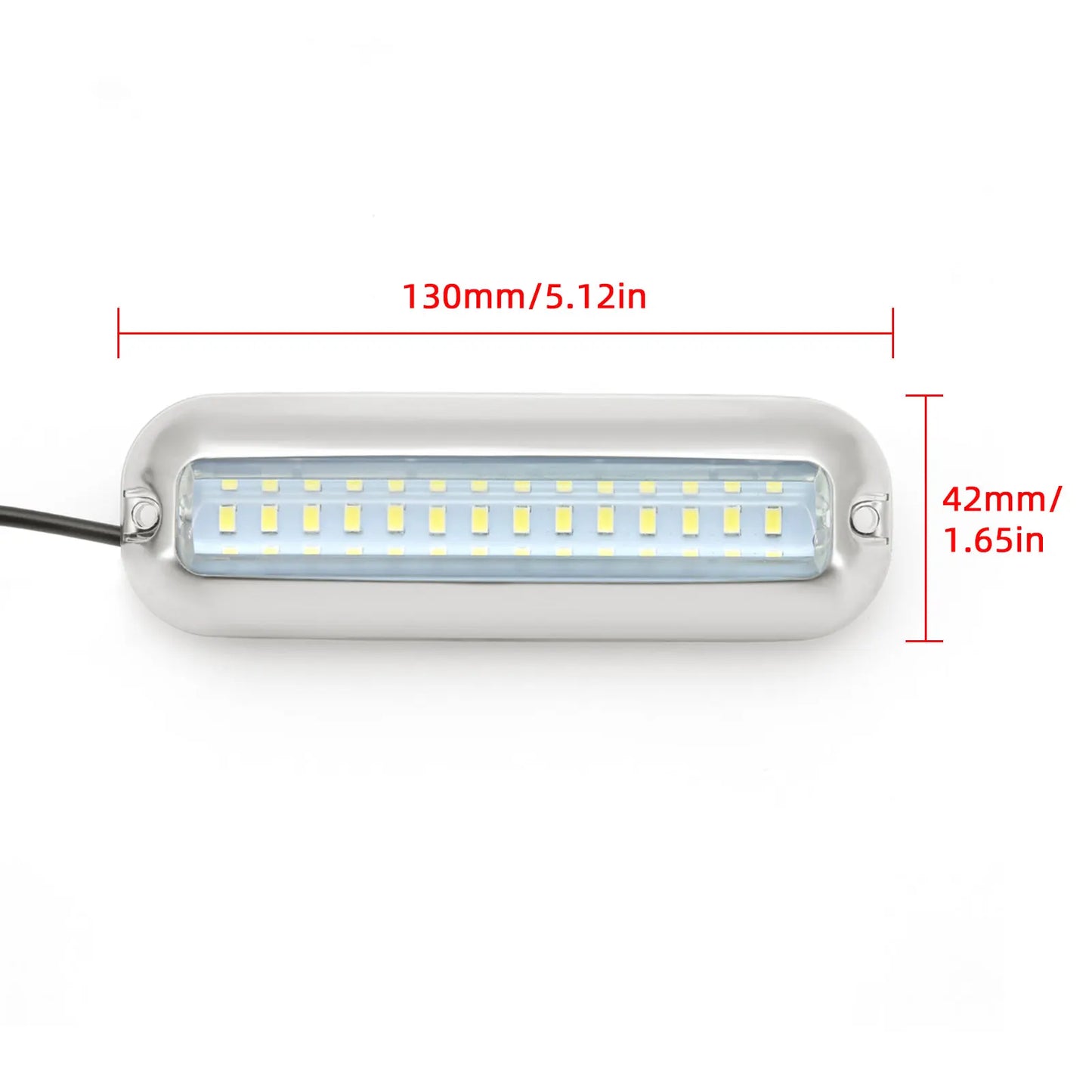 12V LED Boat Transom Light Underwater Pontoon Marine Ship Boat Accessories Light Stainless Steel Waterproof Marine Light IP68