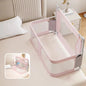 Baby Bedside Bassinet Foldable Bed Side Baby Bassinet Portable Crib Breathable and Visible Mesh Window Soft Washable Liner Cover