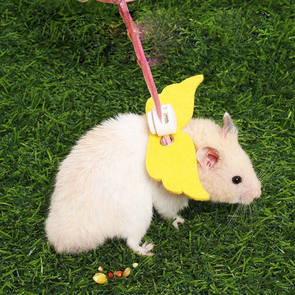 Anti-lost Small Pet Harness Adjustable Strap Anti-bite Guinea Pig Leash Safety Buckle Escape-Proof Hamsters Harness Outdoor