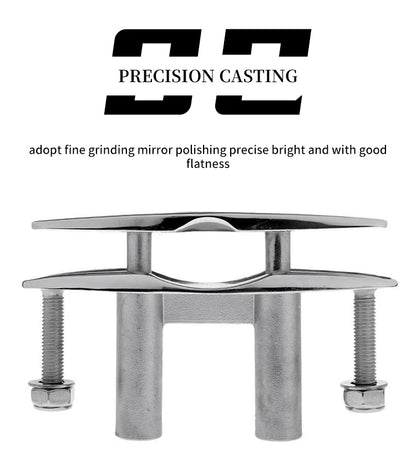 5/6 Inch 316 Stainless Steel Flush Cleat Boat Pop Up Cleat Pull Up Boat Accessories Mount Retractable Mooring Rope Yacht