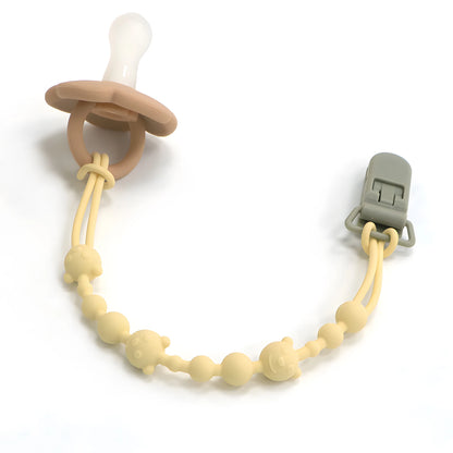 Soothing Pacifier Anti-chain Baby Stroller Teether Anti-loss Chain Baby Silicone Pacifier Clip Toy Biting Glue Lanyard