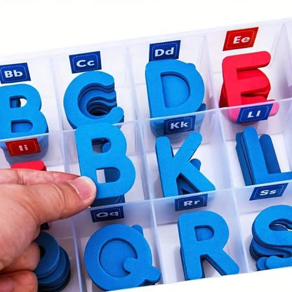 Magnetic letter spelling board set teaching tool, helpful for teaching and intellectual development, improving language skills