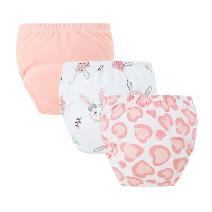 3Pcs Baby Diaper Training Pants for Girls Boys Washable Nappies Infant Cloth Diapers Reusable Kids Underwear Toddler Shorts