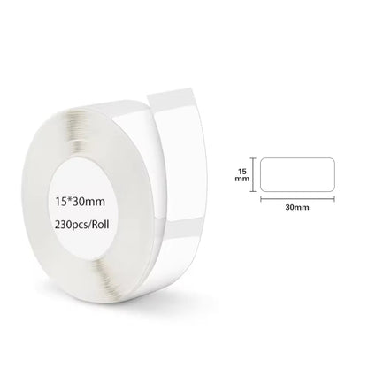 12*40mm 15*30mm 15*50mm White Gap Label Paper for P12 P15 Phomemo D30 Q30 Thermal Printer Waterproof Self Adhesive Sticker Roll