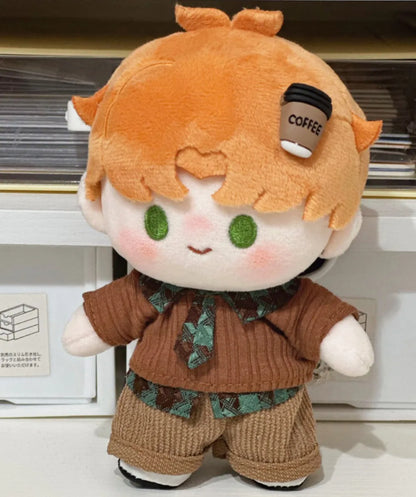 10cm Doll Clothes Blue Brown Changing Dress Game Doll Blouse Pants Suit Photo Prop Playing House Mini Shirt Necktie Pants Toy