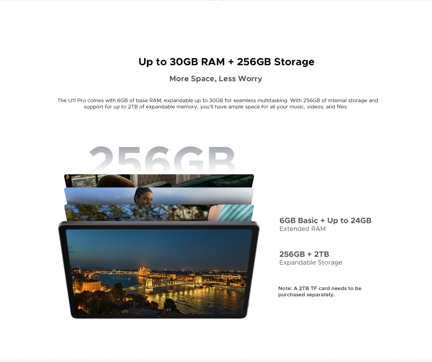 Global Version DOOGEE U11 Pro Android 16 Tablet 30GB(6+24) 256GB 11" HD 90Hz Display 8580mAh Battery Unisoc T7200 Widevine L1