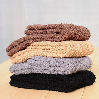 Winter Warm Thicken Fluffy Socks Men Soft Elastic Coral Velvet Towel Sock Unisex Thermal Cozy Floor Sleeping Socken Dropshipping