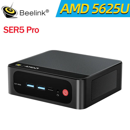 Beelink SER5 Max AMD Ryzen7 7735HS SER3 R3 3200U R5 5500U 5625U DDR4 16G RAM 500G Mini PC Support WiFi6 Type-C Desktop Computer