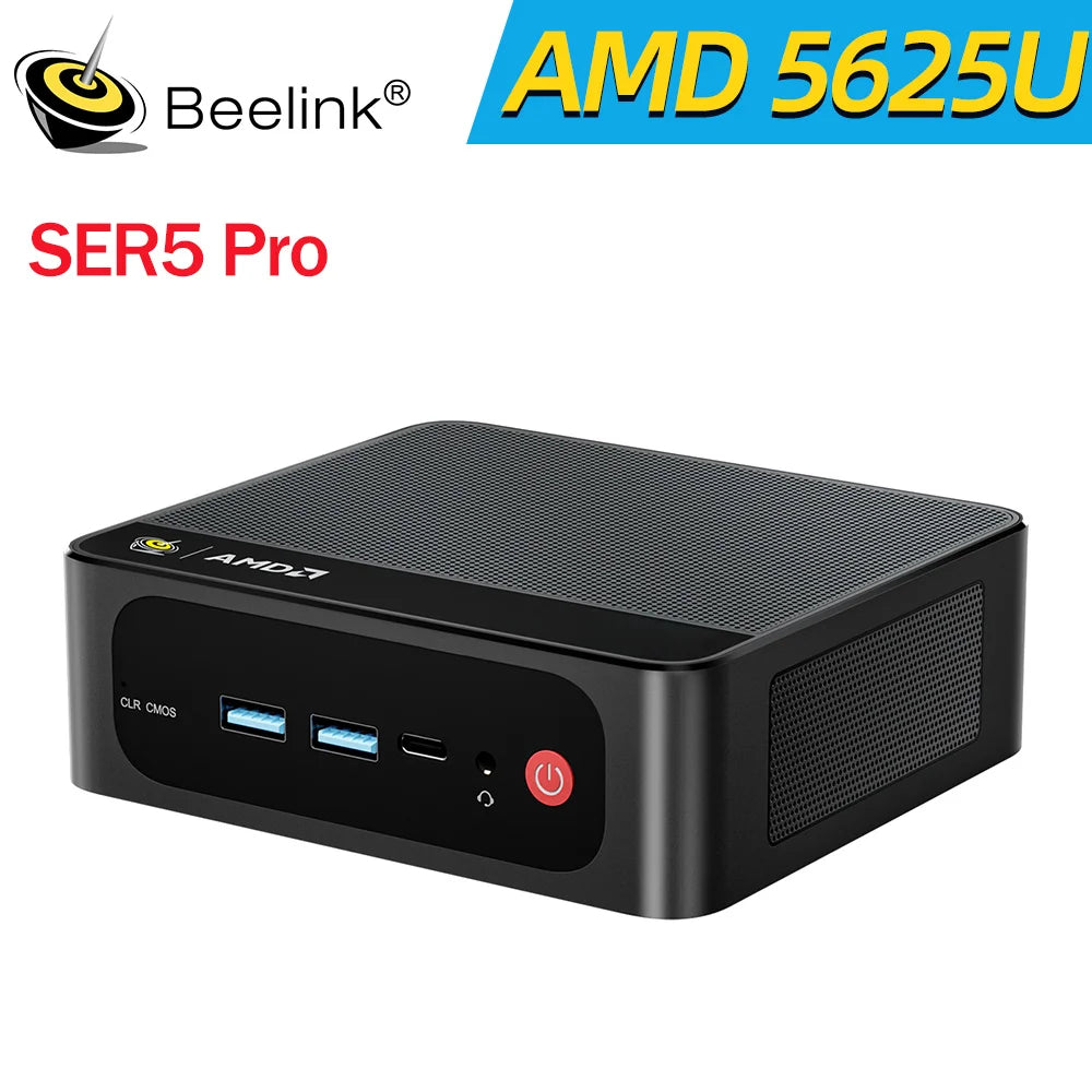 Beelink SER5 Max AMD Ryzen7 7735HS R3 3200U R5 5500U 5625U 16G RAM 500G SSDNVME Mini PC Suppor 4K Type-C Gaming Desktop Computer