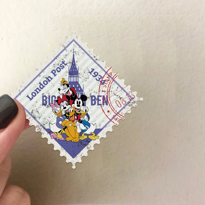 10/50PCS Vintage Mickey Stamps Graffiti Stickers Exquisite Sticker for Phone Computer Notebook Stationery DIY Toys Secret ﻿