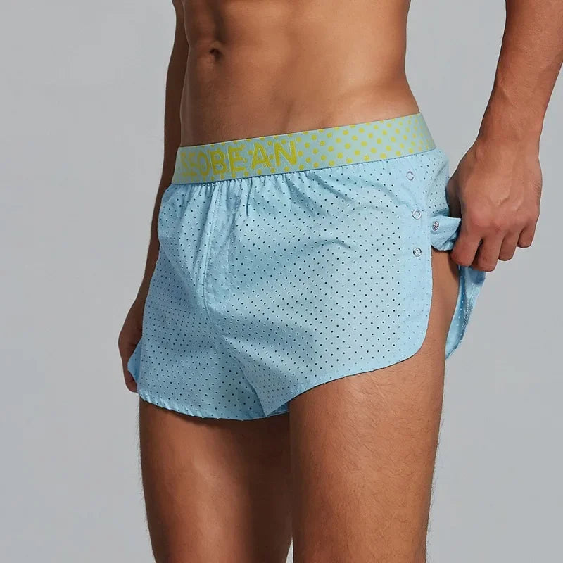 Solid color, men's mesh breathable men's shorts, boxer men's boxers 240503