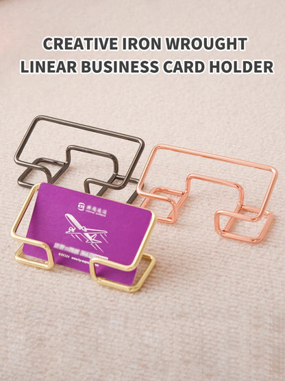 Business Card Holder Desk Bracket - Office Gift Display Cards Organizer - Stylish Business Card Holder for Desktop