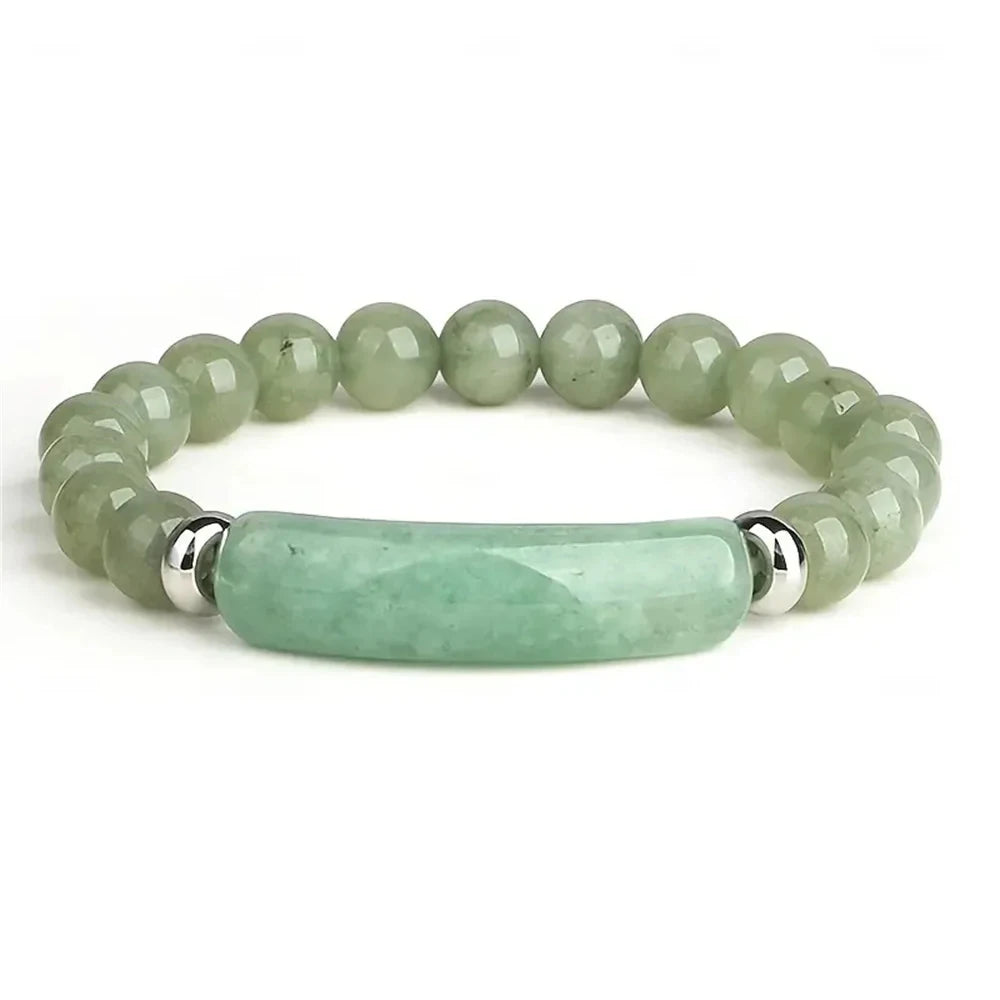 1pc Handmade Stone Bracelet Turquoise  Malachite Gemstone Crystal Rough Bracelet Body Energy Yoga