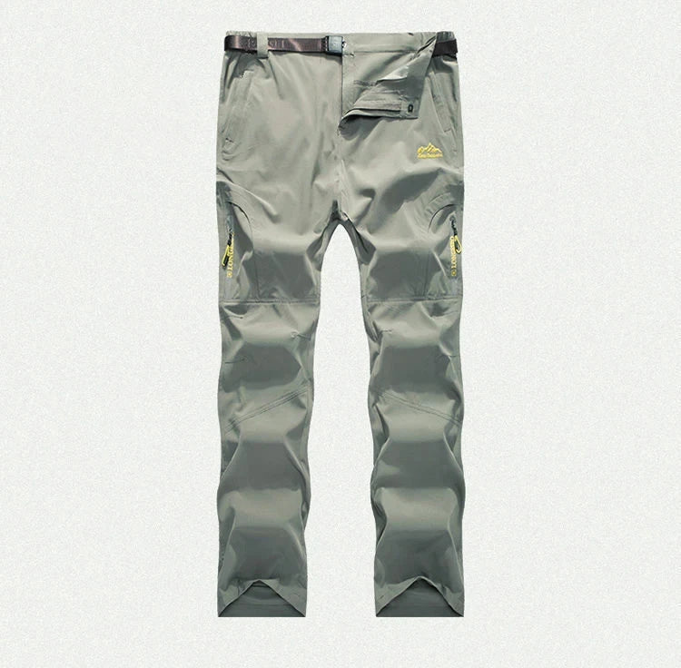 Longe Summer Quick Dry Hiking Pants Men Stretch Waterproof Tactical Pants Zipper Pockets Trousers Lightweight Fishing Pants
