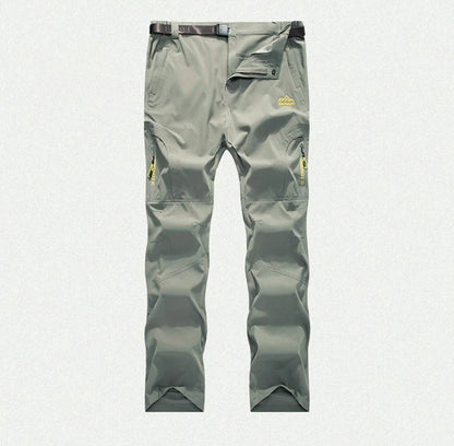 Longe Summer Quick Dry Hiking Pants Men Stretch Waterproof Tactical Pants Zipper Pockets Trousers Lightweight Fishing Pants