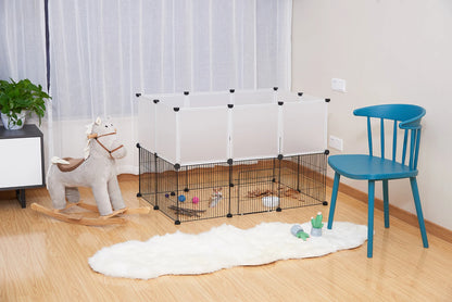 EUGAD Pet Playpen for Rabbits Small Animals Cats Kennel Puppies House Kitten Space Dogs Guinea Cages Outdoor Exercise Training