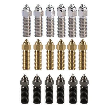 For Creality Ender 3 V3 KE K1/k1 Max Nozzle 0.4 0.6 0.8mm Nozzles Hard Steel Copper Plated Brass Genius Pro Vyper K1 Pro Hotend