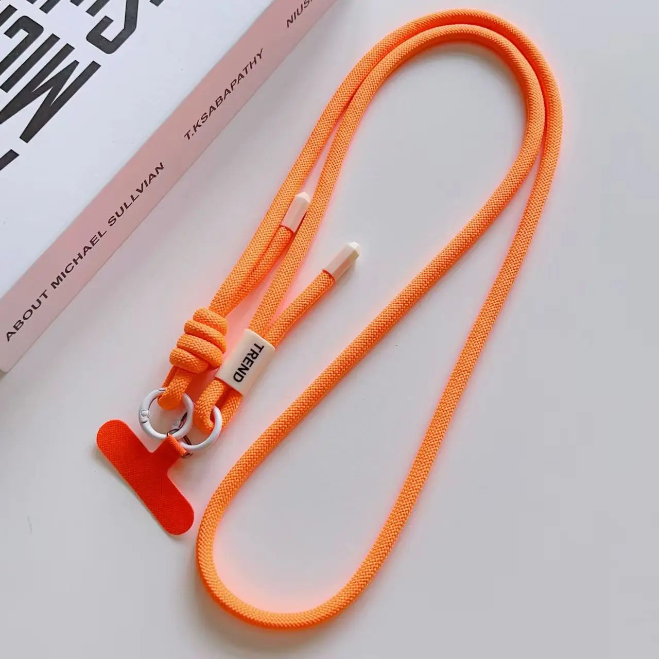 Adjustable Fashion Anti Loss Phone Lanyard 120CM Crossbody Neck Cord Wrist Strap for iPhone 17 Pro Max Case Chain Two Ring Rope