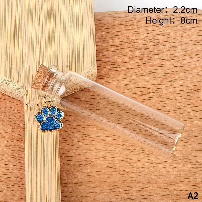 Pet Fur Memorial Glass Bottle Cat Whiskers Storage Bottle With Cork Stopper Perfect For Storing Dog Cat Hair As Souvenir