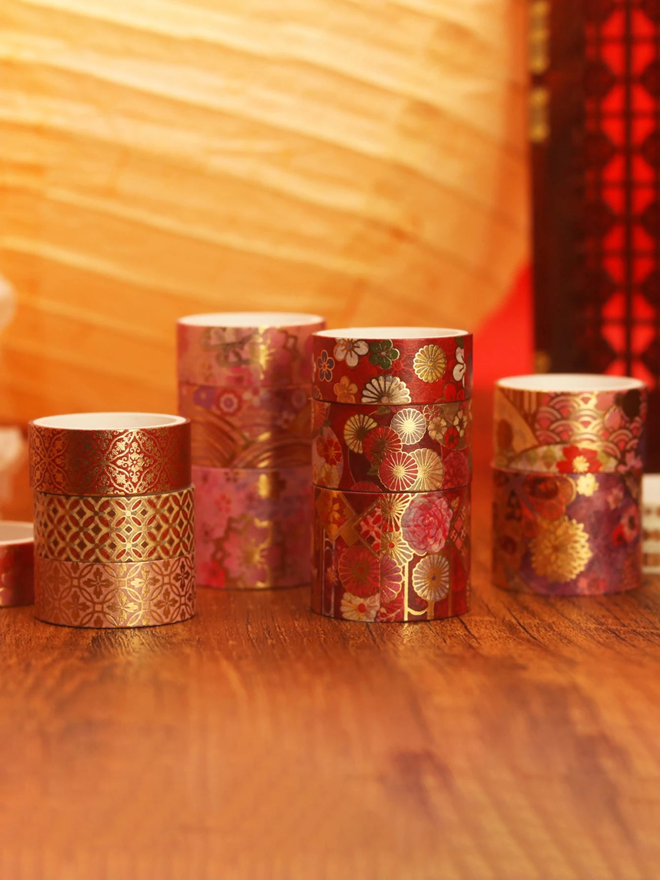 15 Rolls of Floral Foil Stamping and Washi Tape Set – Decorative Masking Tape for DIY Gifts, Scrapbooking, Photo Frames