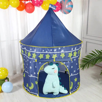 Night Sky Design Children's Playhouse Tent, Cute Castle for Little Boys and Girls