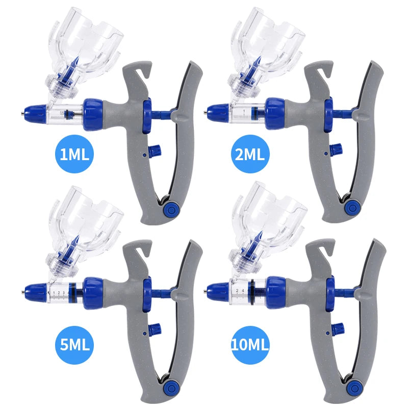 1ml-10ml Veterinary Automatic Continuous Syringe Adjustable Vaccine Injection 10pcs Needle for Livestock Pig Cow Sheep Chicken
