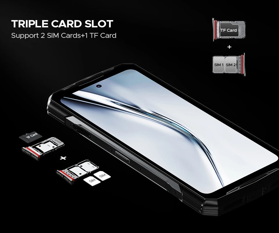 Global Version DOOGEE V40 Pro 5G Rugged Phone 6.78" Display 16GB+512GB Dimensity 7300 200MP AI Camera 8680mAh 33W Fast Charger