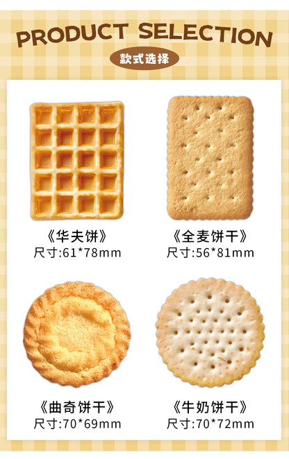 30pcs Biscuit Plan Series Retro Ins Dessert Biscuit Theme Message Memo Creative DIY Handmade Scrapbook Aesthetic Material