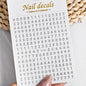 1Pc 3D Roman Letter Nail Stickers Gold/Silver/Black/Laser Alphabet Self Adhesive Decal Y2K English Words/Number Manicure Sliders