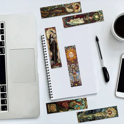 30pcs Stained Glass Tarot Bookmarks Unique Design Simple Creative Artistic Style Exquisite Craftsmanship Convenient Sticky Note